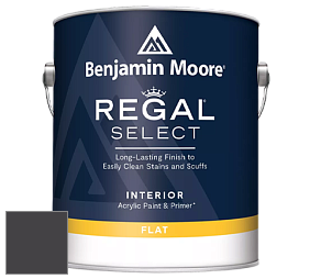 Benjamin Moore 547 Regal Select Waterborne Interior Flat Finish краска цвет 2117-10 Carbon Copy