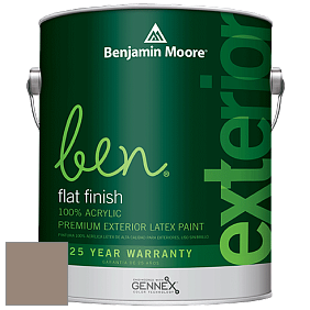Benjamin Moore Ben 541 Waterborne Exterior Flat Finish краска цвет 1007 Beigewood