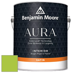 Benjamin Moore Aura 526 Waterborne Interior Satin Finish покрытие цвет NCS S 0570-G40Y 