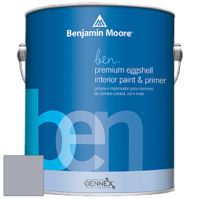 Benjamin Moore Ben W626 Premium Interior Latex Eggshell краска цвет 2118-50 Excalibur Gray