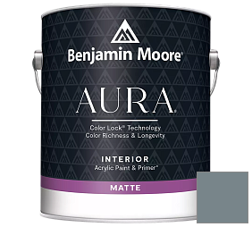 Краска Benjamin Moore Aura Interior Paint - Matte (522) цвет 2131-40 Smokestack Gray