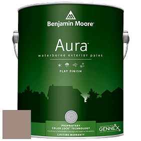 Benjamin Moore Aura 629 Waterborne Exterior Flat Finish краска цвет 992 Ticonderoga Taupe