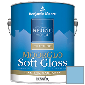 Краска Regal Select Exterior Paint-Moor GloSoft Gloss Finish (W096) цвет 2063-50 Blue Marguerite