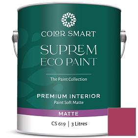 Краска COLOR SMART CS 619 SUPREM ECO PAINT матовая краска цвет 2079-20 Blushing Red