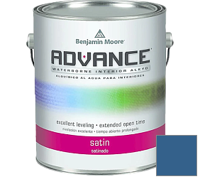 Краска Benjamin Moore 792. Advance Interior Paint-Satin эмаль цвет 798 Blue Suede Shoes