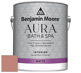 Benjamin Moore Aura 532 Bath & Spa Waterborne Interior Paint Matte Finish краска цвет 047 Savannah Clay