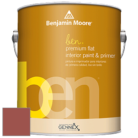 Benjamin Moore Ben W625 Premium Interior Latex Flat краска цвет 2089-10 Iron Ore Red