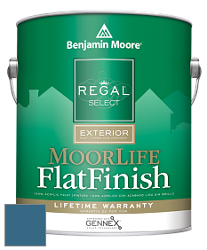 Benjamin Moore W105 Regal Select Exterior Paint-MoorLife Flat Finish краска цвет 2061-30 Bermuda Blue