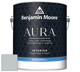 Benjamin Moore Aura 524 Waterborne Interior Eggshell Finish краска цвет 1598 Silver Lake