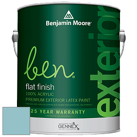 Benjamin Moore Ben 541 Waterborne Exterior Flat Finish краска цвет 2053-50 Passion Blue