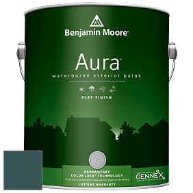 Benjamin Moore Aura 629 Waterborne Exterior Flat Finish краска цвет 2056-10 Tucson Teal