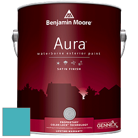 Benjamin Moore Aura 631 Waterborne Exterior Satin Finish краска цвет 760 Baltimore Sky