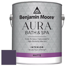 Benjamin Moore Aura 532 Bath & Spa Waterborne Interior Paint Matte Finish краска цвет 2071-10 Exotic Purple
