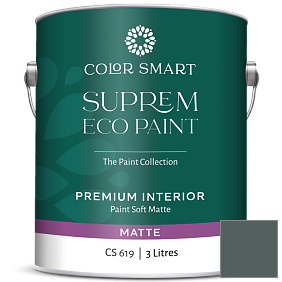 Краска COLOR SMART CS 619 SUPREM ECO PAINT матовая краска цвет 2123-10 Mediterranean Teal