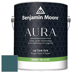 Benjamin Moore Aura 528 Waterborne Interior Semi-gloss Finish краска цвет 2057-20 GalÃ¡pagos Turquoise