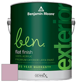 Benjamin Moore Ben 541 Waterborne Exterior Flat Finish краска цвет 2082-50 Damask Rose