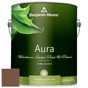 Benjamin Moore Aura 528 Waterborne Interior Semi-gloss Finish краска цвет 2096-20 Chocolate Truffle