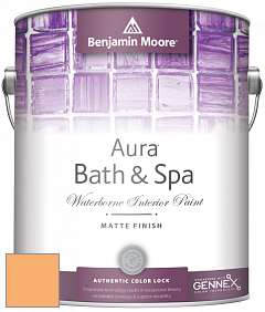 Benjamin Moore Aura 532 Bath & Spa Waterborne Interior Paint Matte Finish краска цвет 2016-40 Marmalade