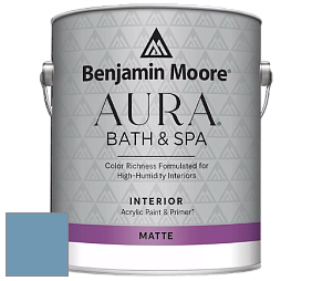 Benjamin Moore Aura 532 Bath & Spa Waterborne Interior Paint Matte Finish краска цвет NCS S 3030-R90B 