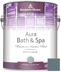 Краска Benjamin Moore Aura Bath & Spa Interior Paint Matte Finish (532) цвет 1623 Britannia Blue
