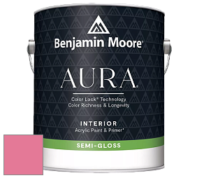 Benjamin Moore Aura 528 Waterborne Interior Semi-gloss Finish краска цвет 2001-40 Pink Popsicle