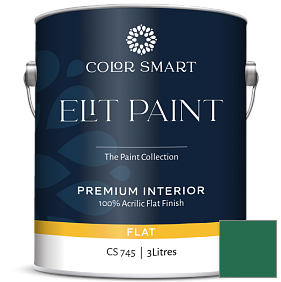 Краска COLOR SMART CS 745 ELIT PAINT глубокоматовая моющаяся краска цвет 2044-10 Green