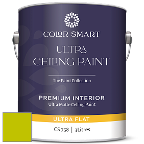 COLOR SMART CS 758 ULTRA CEILING PAINT ультраматовая краска цвет 2025-10 Bright Lime