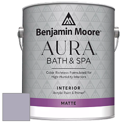 Benjamin Moore Aura 532 Bath & Spa Waterborne Interior Paint Matte Finish краска цвет 2117-50 Spring Violet