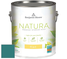 Benjamin Moore 512 Natura Interior Flat Finish матовая краска цвет 742 Largo Teal