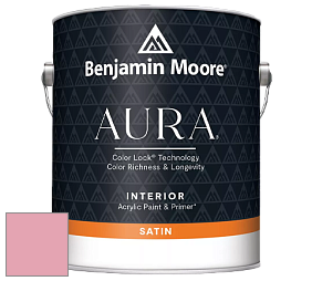 Benjamin Moore Aura 526 Waterborne Interior Satin Finish покрытие цвет 2007-50 Supple Pink