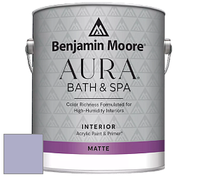 Benjamin Moore Aura 532 Bath & Spa Waterborne Interior Paint Matte Finish краска цвет 1404 Crocus