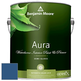 Benjamin Moore Aura 528 Waterborne Interior Semi-gloss Finish краска цвет 2064-20 Patriot Blue