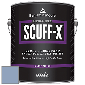 Benjamin Moore 484 Ultra Spec SCUFF-X Interior Matte Finish краска цвет 1433 Blue Pearl