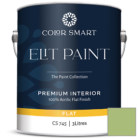 Краска COLOR SMART CS 745 ELIT PAINT глубокоматовая моющаяся краска цвет 426 Fresh Grass