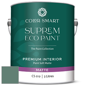 COLOR SMART CS 619 SUPREM ECO PAINT матовая краска цвет NCS S 5020-B90G 