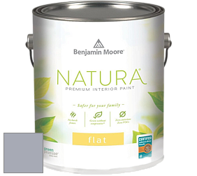 Benjamin Moore 512 Natura Interior Flat Finish матовая краска цвет 2118-50 Excalibur Gray
