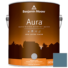 Краска Aura Waterborne Exterior Low Lustre Finish (634) цвет 1665 Mozart Blue