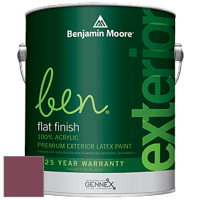 Benjamin Moore Ben 541 Waterborne Exterior Flat Finish краска цвет 2083-20 Cranberry Cocktail