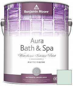 Краска Benjamin Moore Aura Bath & Spa Interior Paint Matte Finish (532) цвет 617 Lido Green