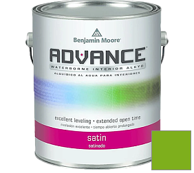 Краска Benjamin Moore 792. Advance Interior Paint-Satin эмаль цвет 2031-20 Paradise Green