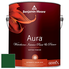 Benjamin Moore Aura 526 Waterborne Interior Satin Finish покрытие цвет RAL 6035 