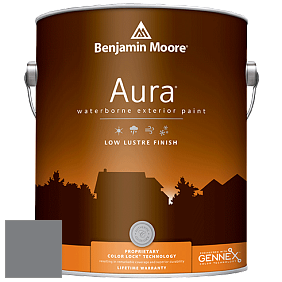 Benjamin Moore Aura 634 Waterborne Exterior Low Lustre Finish краска цвет 2121-20 Steel Wool