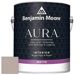Benjamin Moore Aura 522 Interior Paint - Matte краска цвет 2107-50 Sandlot Gray