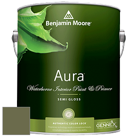 Benjamin Moore Aura 528 Waterborne Interior Semi-gloss Finish краска цвет 2144-10 Guacamole