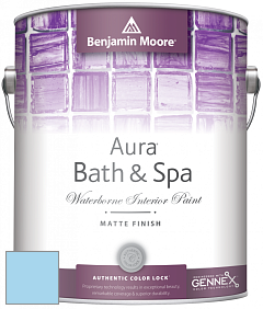 Benjamin Moore Aura 532 Bath & Spa Waterborne Interior Paint Matte Finish краска цвет 2065-60 Caribbean Coast
