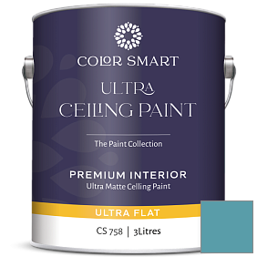 Краска COLOR SMART CS 758 ULTRA CEILING PAINT ультраматовая краска цвет 748 Blue Toile