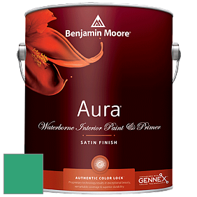 Benjamin Moore Aura 526 Waterborne Interior Satin Finish покрытие цвет 2042-30 Hummingbird Green
