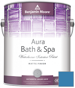 Краска Benjamin Moore Aura Bath & Spa Interior Paint Matte Finish (532) цвет 797 Athens Blue