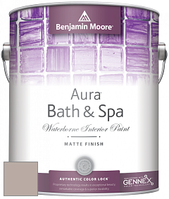 Benjamin Moore Aura 532 Bath & Spa Waterborne Interior Paint Matte Finish краска цвет 2107-50 Sandlot Gray