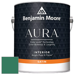 Benjamin Moore Aura 526 Waterborne Interior Satin Finish покрытие цвет 2043-20 Ming Jade